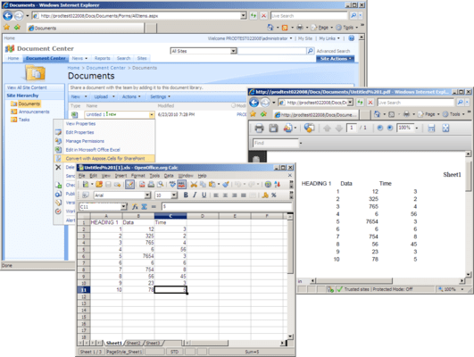 Screenshot of Aspose.Cells for SharePoint